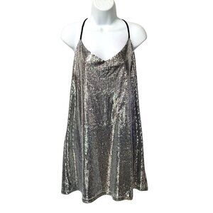 Wild Fable Sequin sleeveless mini party dress L Bling Sparkly Swiftie Y2K